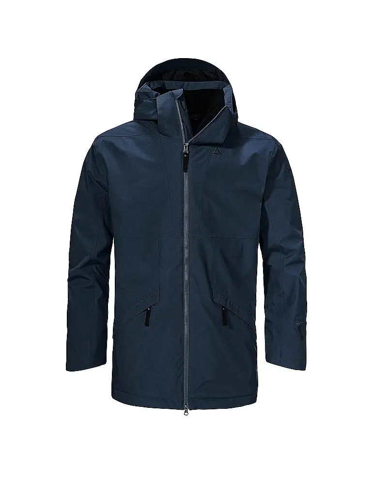 Parka invernale da uomo Malkay con cappuccio blu | 48