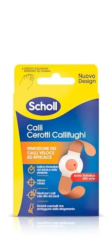 Scholl Calli Cerotti Callifughi – Dischetti Medicati con Acido Salicilico 40% per Calli Piedi, Rimozione Duroni,