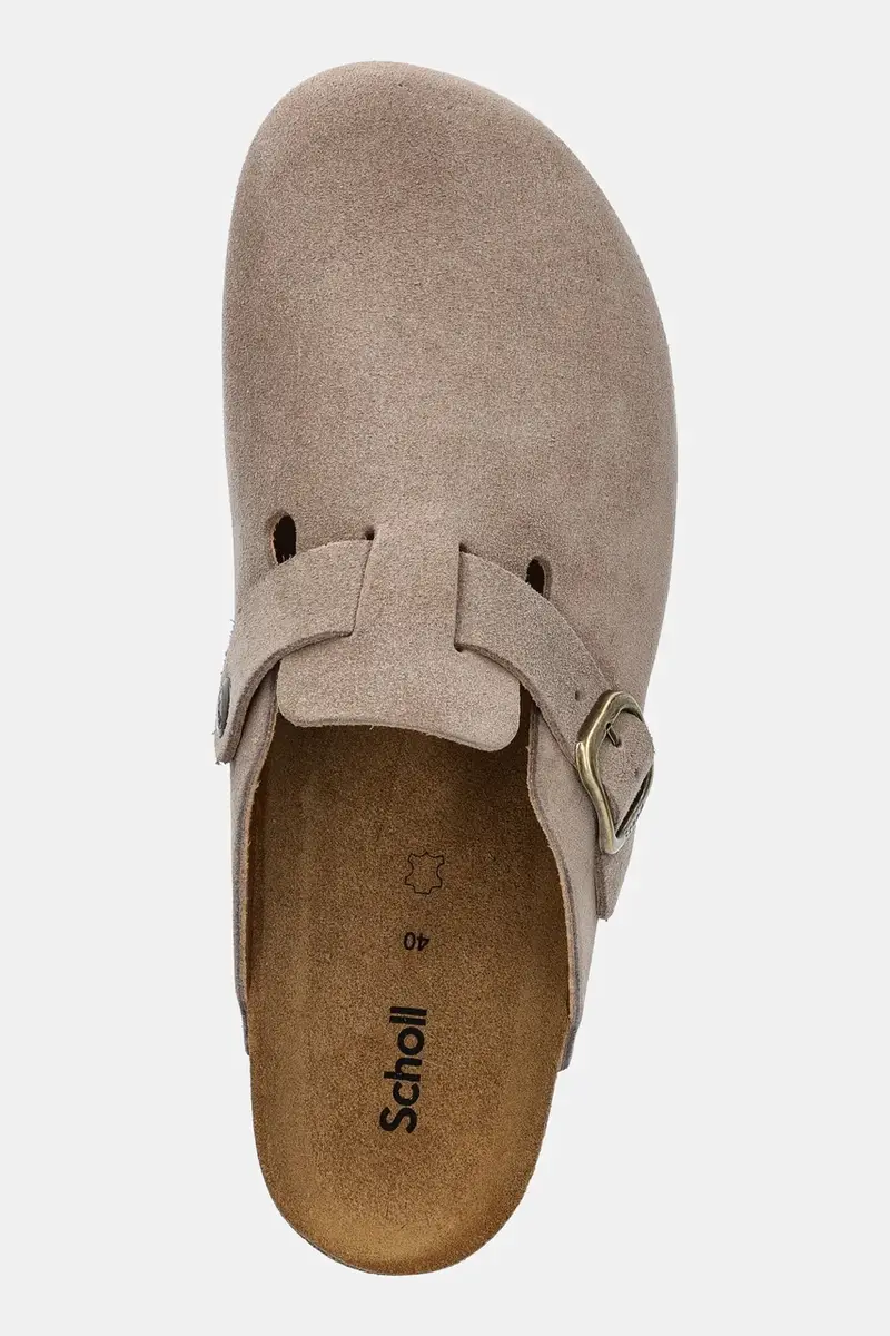 ciabatte slide in camoscio FAE donna colore beige F321982361 miniatura 4