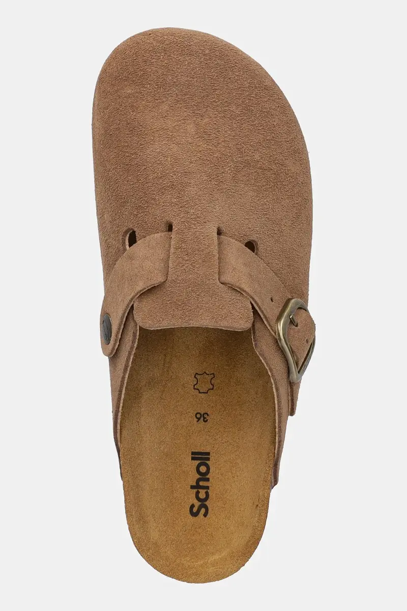 ciabatte slide in camoscio FAE donna colore marrone F321981062 miniatura 4