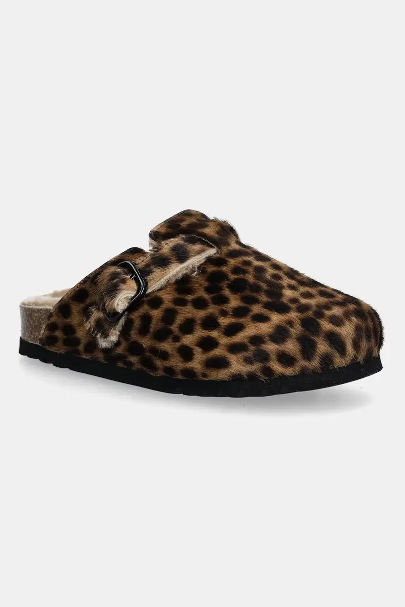 ciabatte slide in camoscio FAE NEW donna colore marrone F318142330