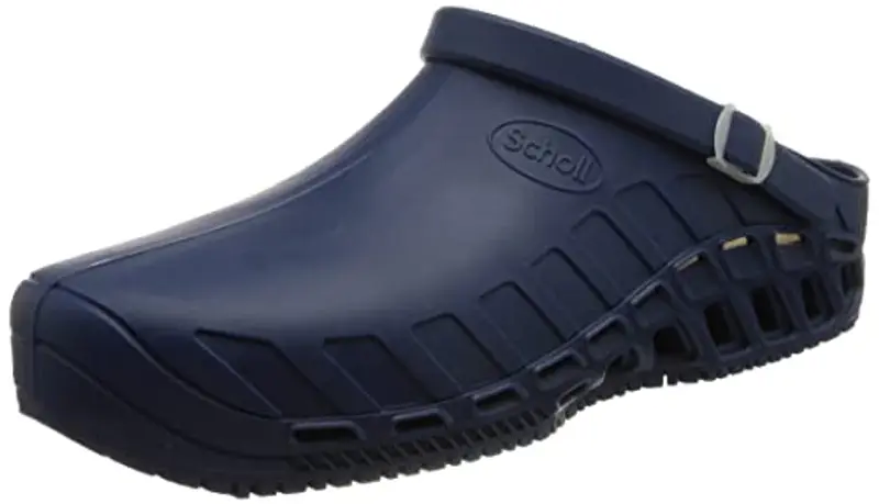 Scholl Clog Evo - Zoccoli Sanitari Professionali per Uomo o Donna, Ultra Leggeri, Comodi e Traspiranti, con Suola Antiscivolo, Soletta in Memory Removibile e Cinturino Rotante