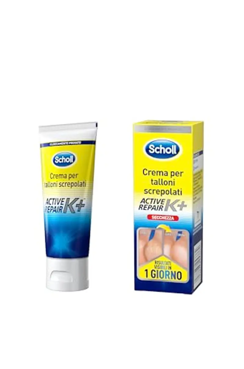 Scholl Crema per Talloni Screpolati Active Repair K+, Crema Idratante per Talloni con Cheratina, Assorbimento Rapido ed Effetto Duraturo, Ideale per Uso Quotidiano, 60ml (Confezione da 3) miniatura 2