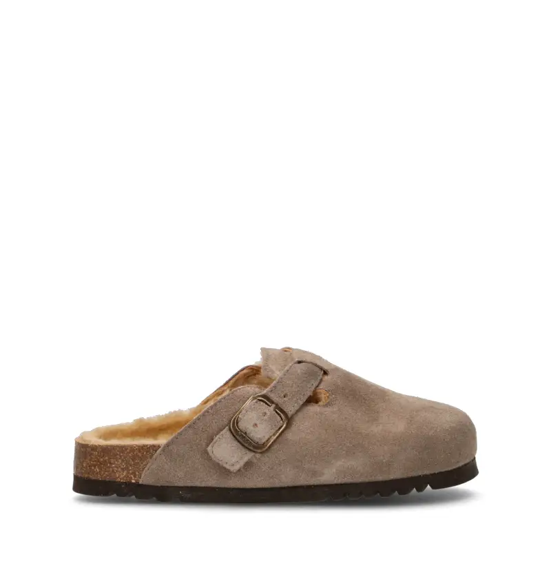 Sabot donna taupe in suede Vario