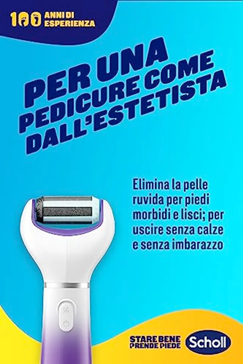 Scholl Velvet 2in1 Leviga e Ammorbidisce, Sistema di Pedicure Elettronico per Levigare i Piedi Testine Interscambiabili a Doppia Azione, Rimuove e Ammorbidisce la Pelle con Calli e Talloni Screpolati miniatura 3