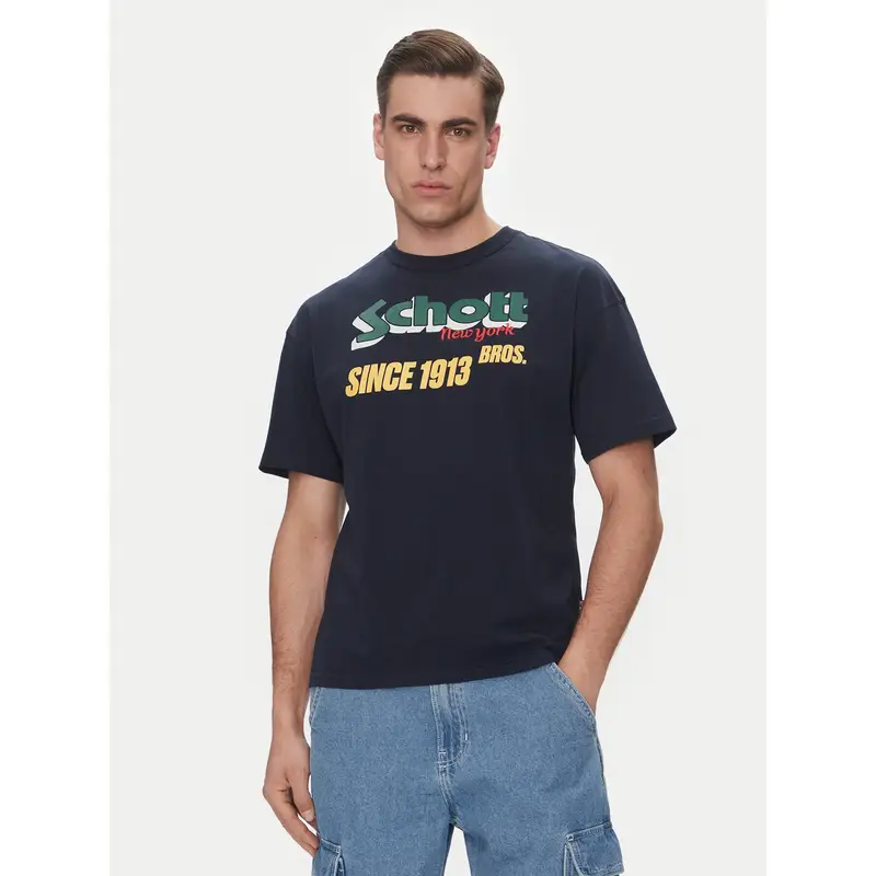 Schott NYC T-shirt Blu 3221480