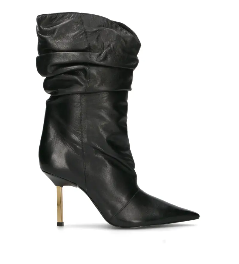 Stivale donna nero in pelle Vario