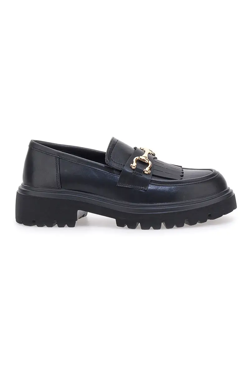 Schwarze Loafers mit Fransen PITTARELLO CAPSULE 24179007