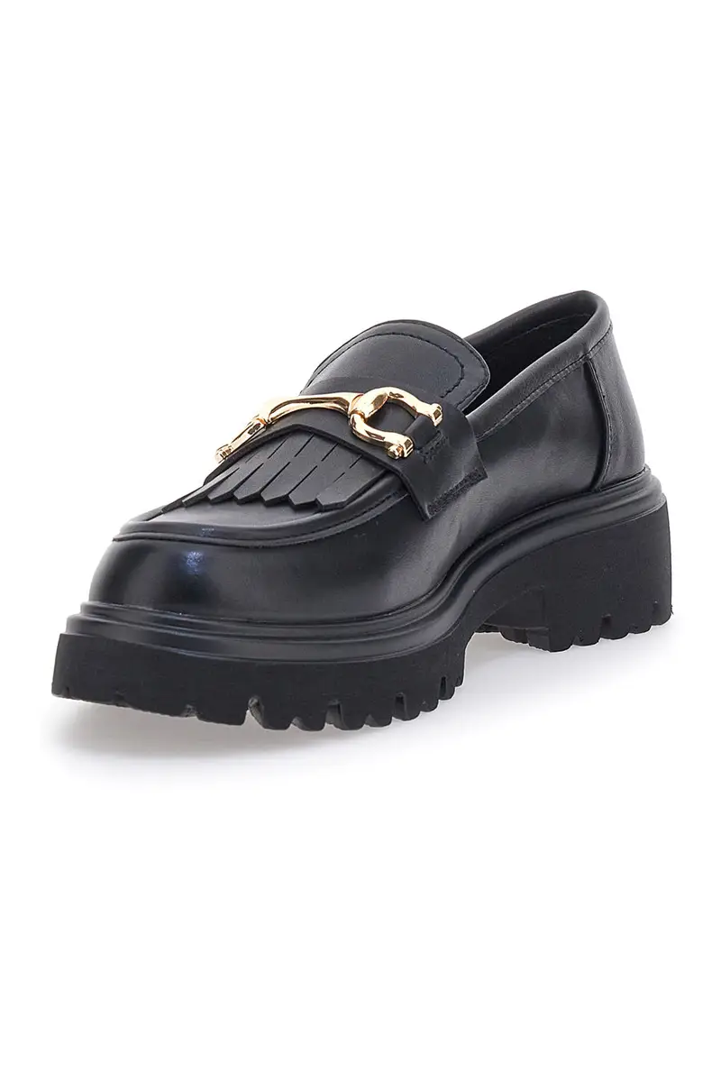 Schwarze Loafers mit Fransen PITTARELLO CAPSULE 24179007 miniatura 3