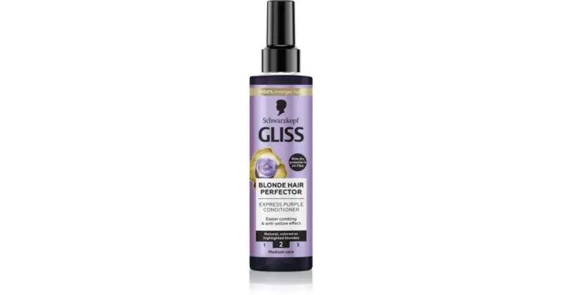 Gliss Blonde Perfector balsamo senza risciacquo neutralizzante per toni gialli 200 ml