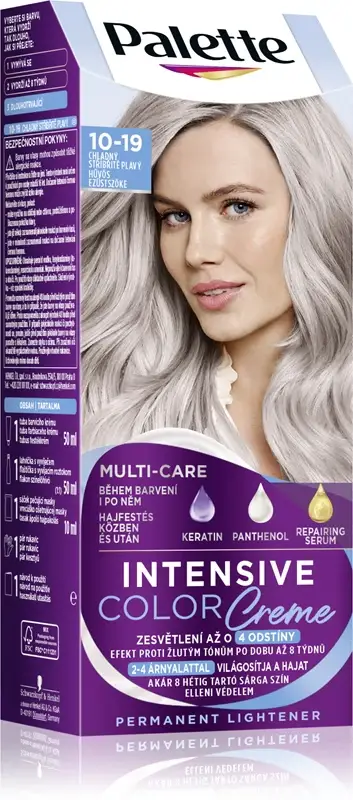 Palette Intensive Color Crema tinta permanente per capelli colore 10-19 Cool Silver Blonde