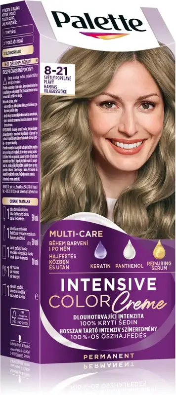 Palette Intensive Color Creme tinta permanente per capelli colore 8-21 Ashy Light Blond