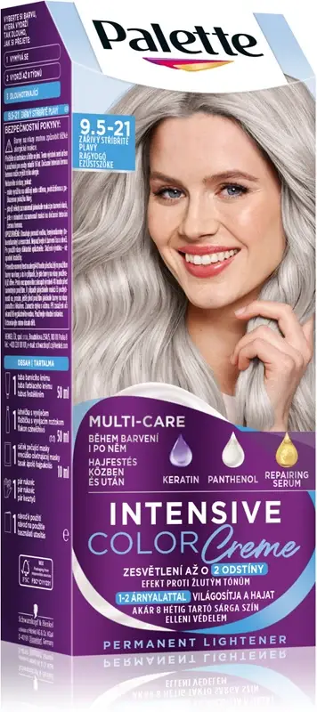 Palette Intensive Color Creme tinta permanente per capelli colore 9.5-21 Luminous Silver Blonde