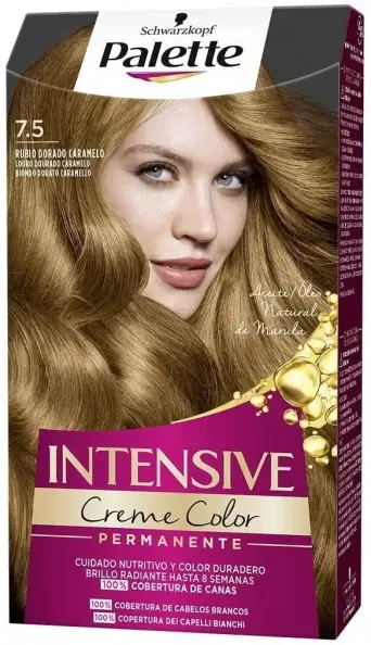 Palette Intensive Creme Color Permanente 7.5 Rubio Dorado Caramelo