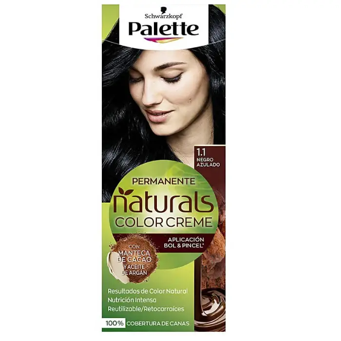 Palette Naturals Color Crema 1.1 Nero Bluastro