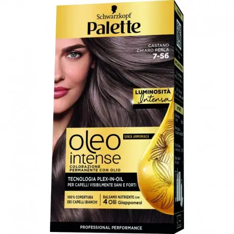 Palette Oleo Intense 7-56 Castano Chiaro Perla Tecnologia Plex-In-Oil Senza Ammoniaca