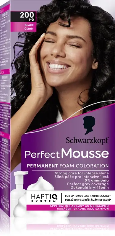 Perfect Mousse tinta permanente per capelli colore 200 nero