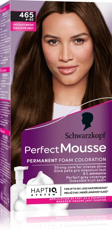Perfect Mousse tinta permanente per capelli colore 465 castano cioccolato