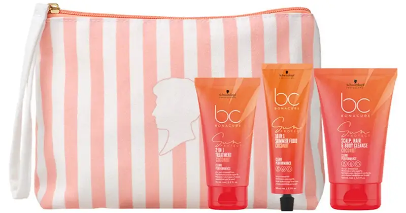 Professional BC Bonacure Sun Protect Sun Pouch kit da viaggio per capelli 3 pezzi