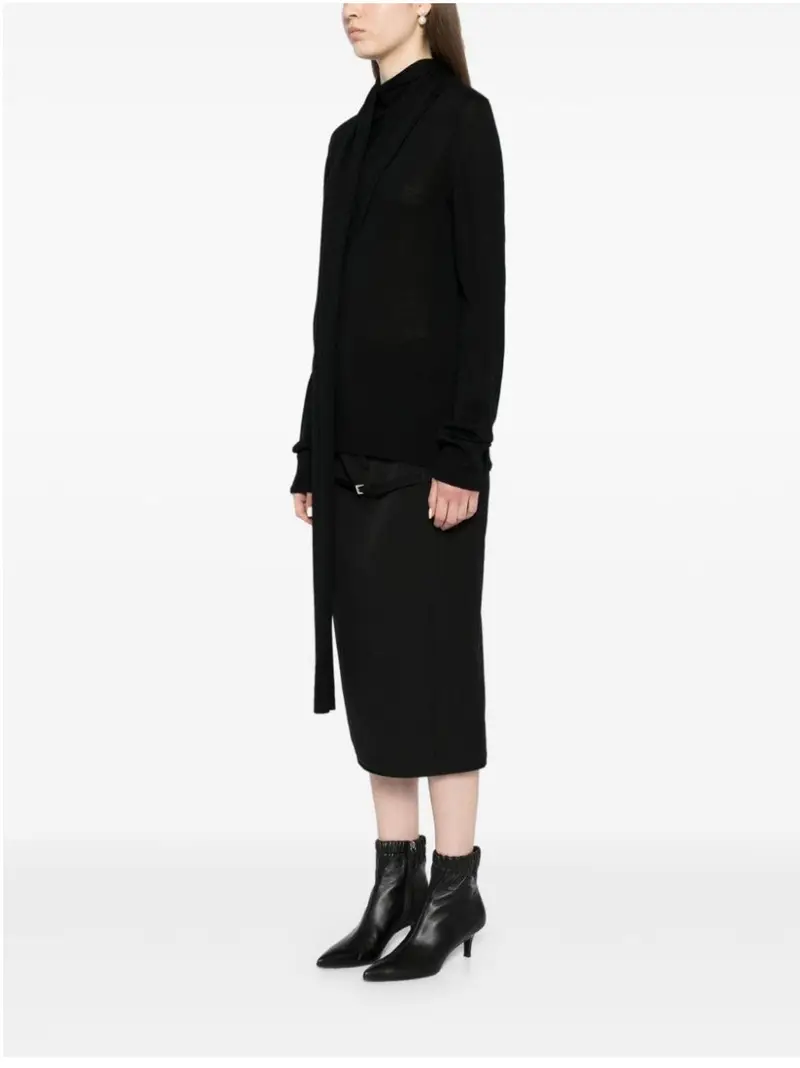 Sciarpa drappeggiata maglia fine miniatura 3