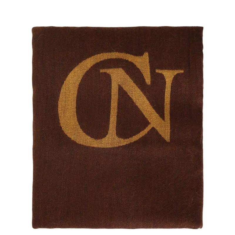 sciarpa monogram portalogo cognac