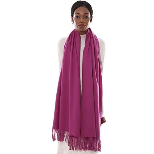 Sciarpa Scialle Donna Invernale Stola Fucsia Spaosa Sciarpe Foulard Pashmina Elegante Cerimonia