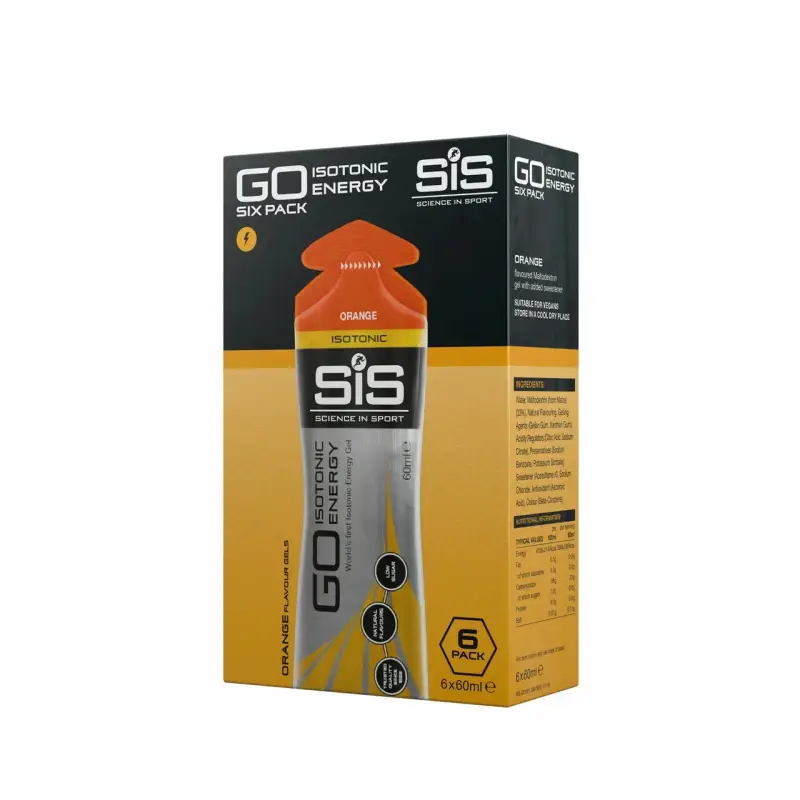 Gel energetico Science in Sport Go Isotonic - Orange - 60 ml (x6)