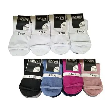 CALZA CORTA DONNA CALDO COTONE SCOPRI ANDROMEDA (3 PAIA)