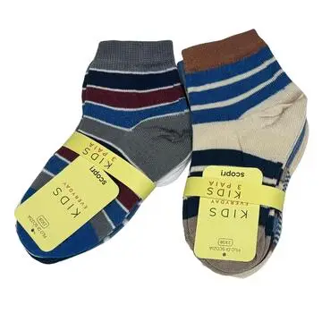 CALZINO CORTO BAMBINO FILO DI SCOZIA SCOPRI BAMBI - 3 PAIA