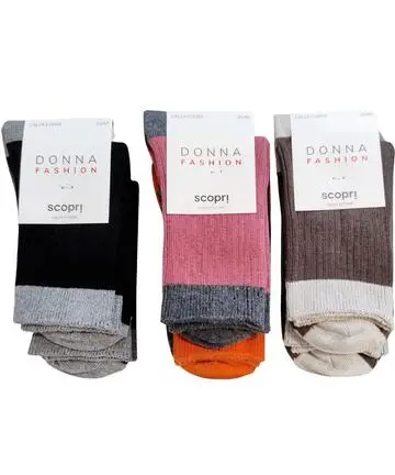 Calzino corto donna in caldo cotone a coste Scopri Prisco Gioia