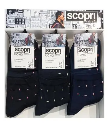 Calzino corto uomo bike in cotone elasticizzato Scopri Reeves (1 paio)