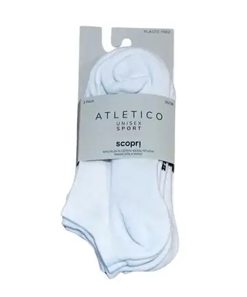 Minicalza unisex in cotone e spugna Scopri Atletico TRI-PACK