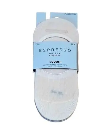 Salvapiede invisibile in cotone elasticizzato Scopri Espresso TRI-PACK