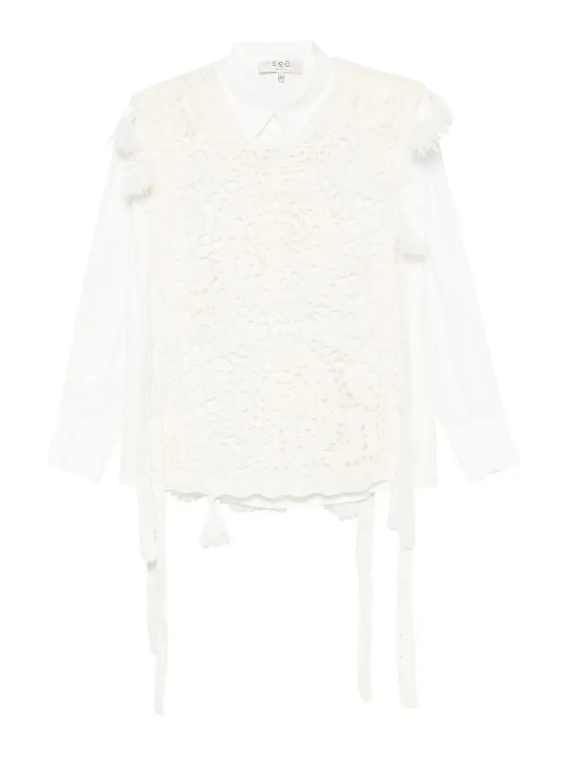 Maglia combinata Nara Beige