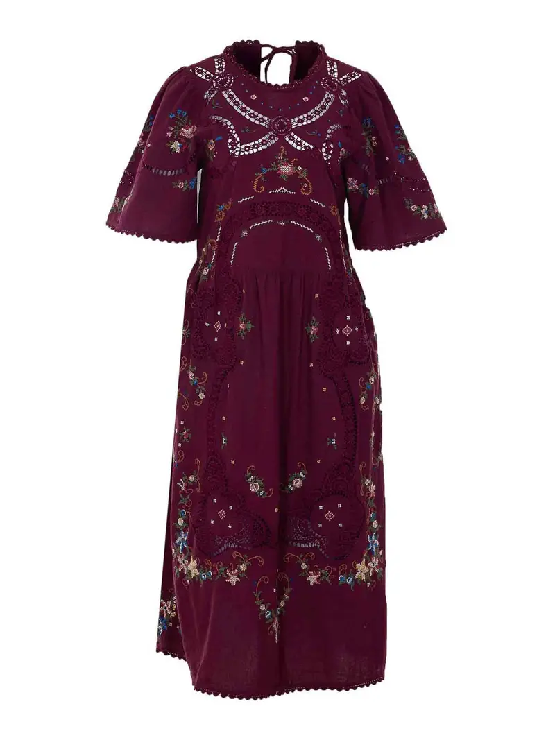 Abito Edwina bordeaux Rosso