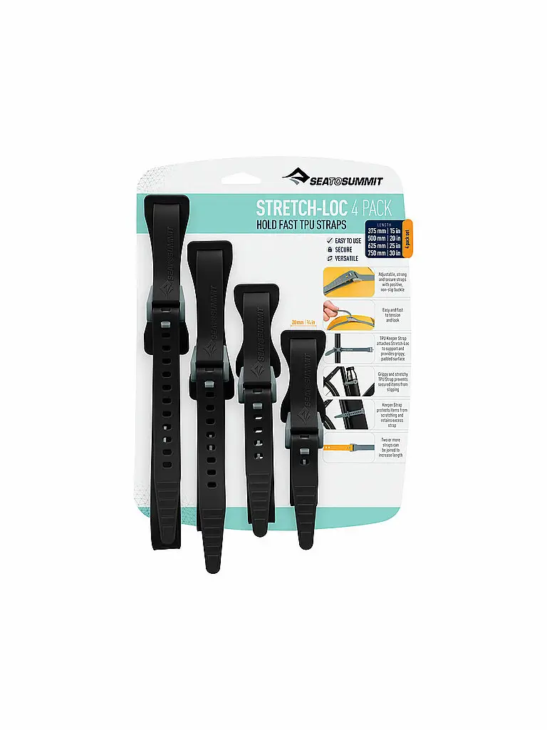 Sistema di fissaggio multifunzione Stretch-Loc in TPU (confezione da 4) grigio