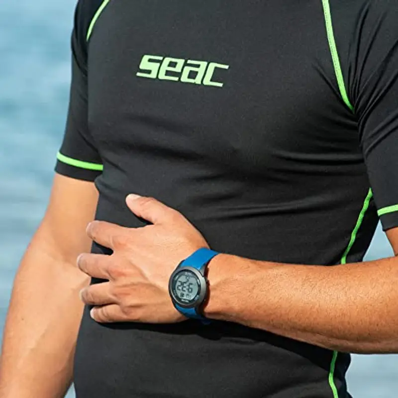 SEAC Chronos, Orologio Digitale Resistente all'Acqua 100 m Unisex Adulto, Nero, Standard miniatura 2
