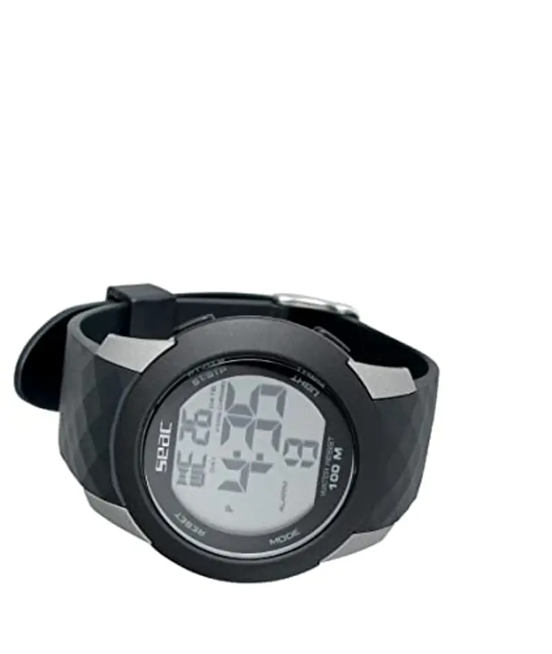 SEAC Chronos, Orologio Digitale Resistente all'Acqua 100 m Unisex Adulto, Nero, Standard miniatura 3