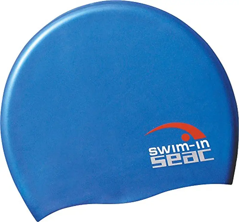 SEAC Silicone JR Cuffia Nuoto da Piscina in Silicone Unisex Bambini Blu Small
