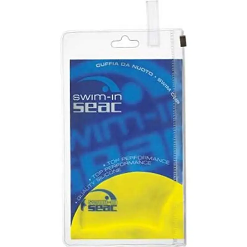 SEAC Silicone JR Cuffia Nuoto da Piscina in Silicone Unisex Bambini Giallo Small miniatura 3