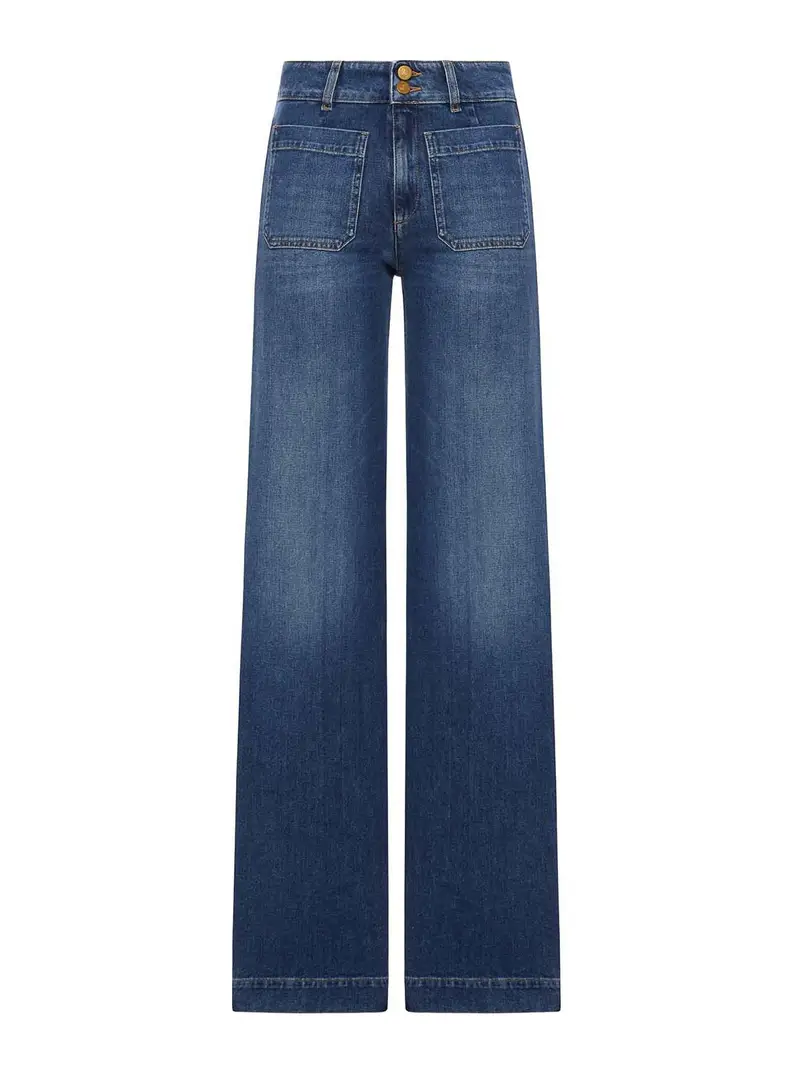 Jeans Jane in denim di cotone Blu