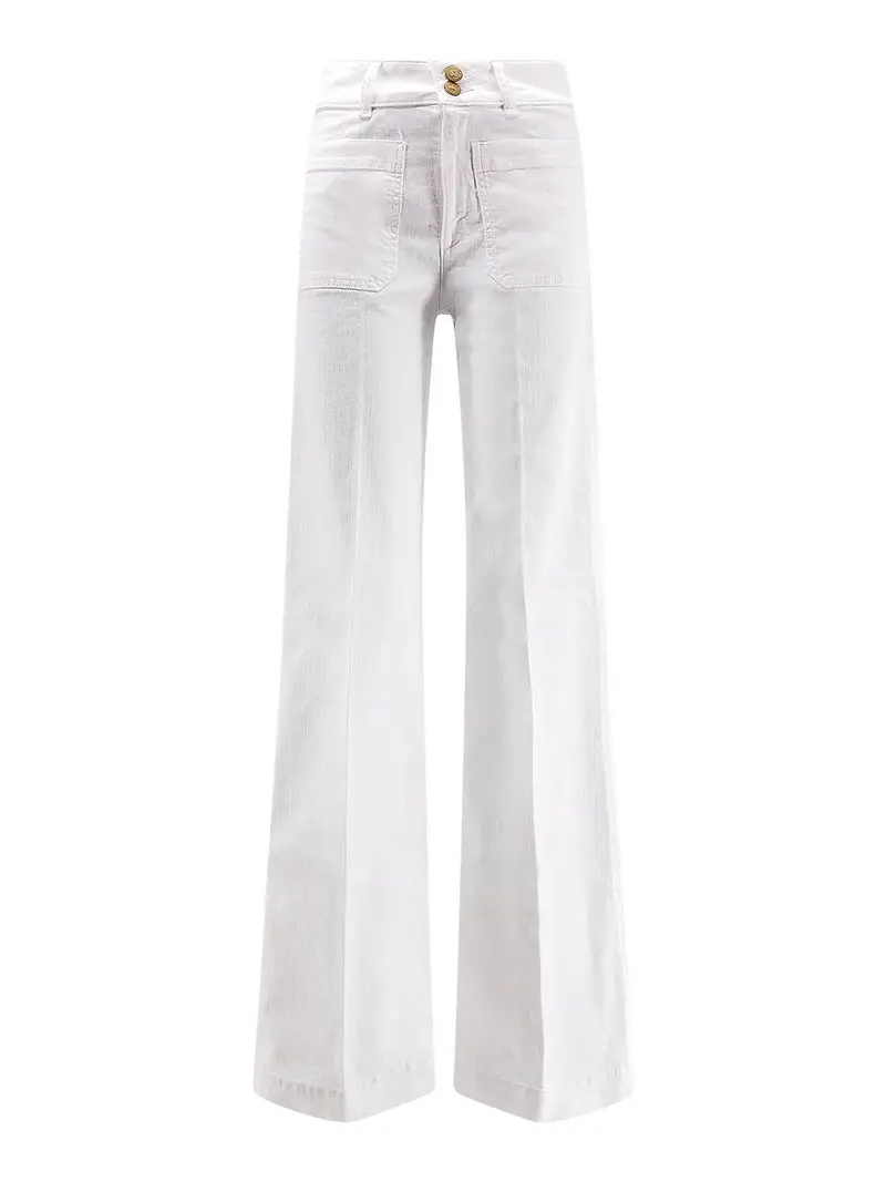 Pantaloni Jane In Denim Bianco