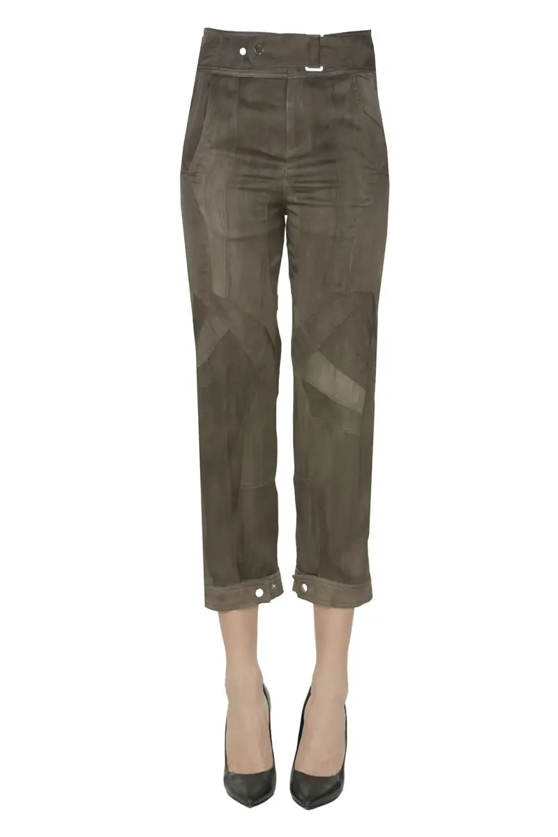 Seafarer Pantaloni Morgane Kaki in Satin