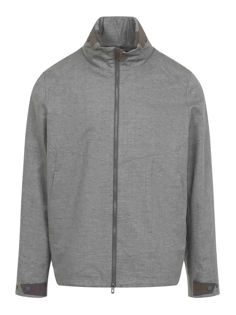 Giacca laminata Grigio