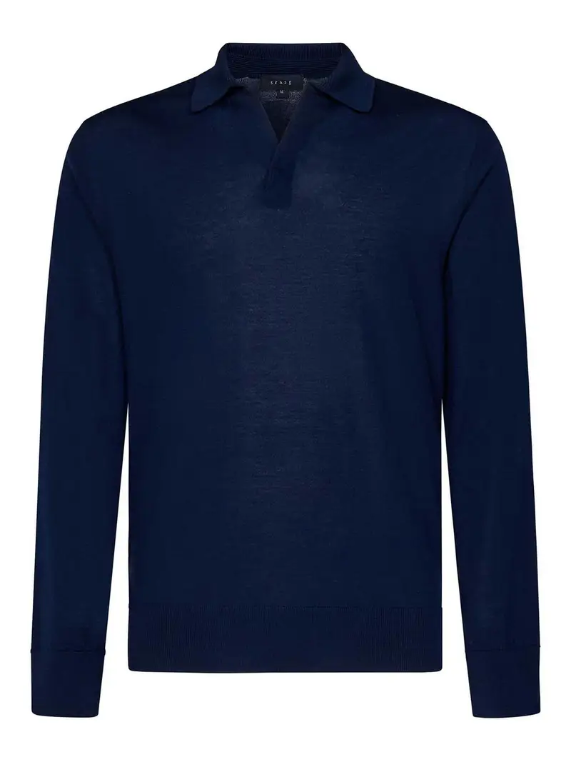 Polo a maniche lunghe Lasca in blu navy