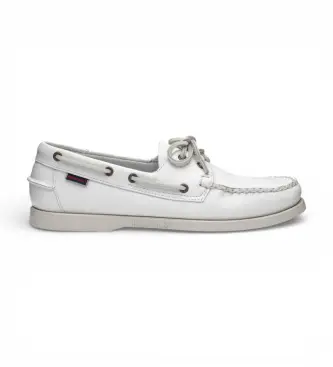 per uomo 7000H00 Scarpe da barca in pelle Portland di White Docksides (41), Bianco, Basso, Stringhe, Casual