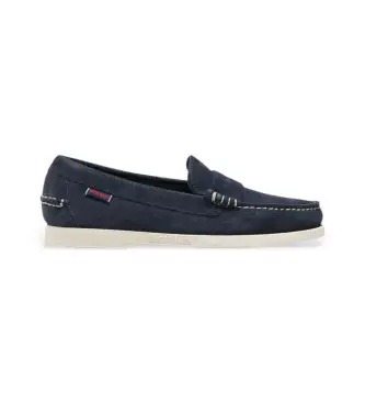 per uomo 7111MSW Mocassini in pelle blu navy Dan Boat (41), Basso, Nessuno, Casual