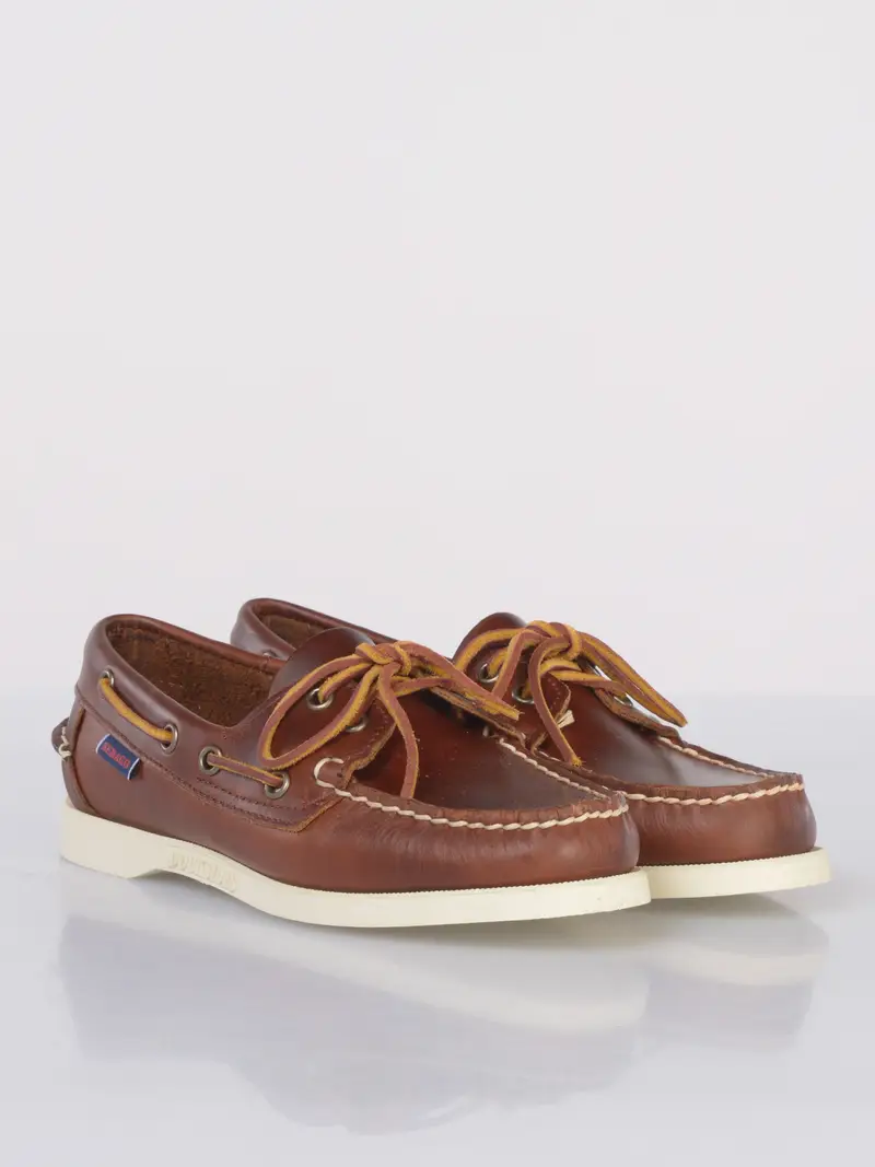 tronchetto da donna Sebago in vera pelle con laccio MARRON miniatura 2