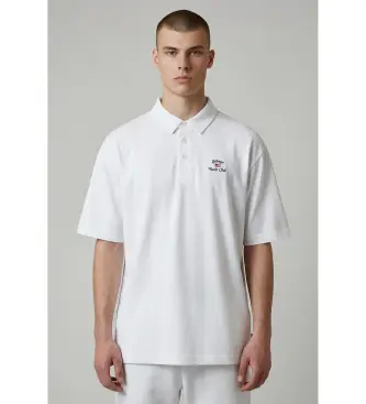 unisex 731263W Polo White Orchard (S), Bianco, Casual, Cotone, Manica corta Sabbia