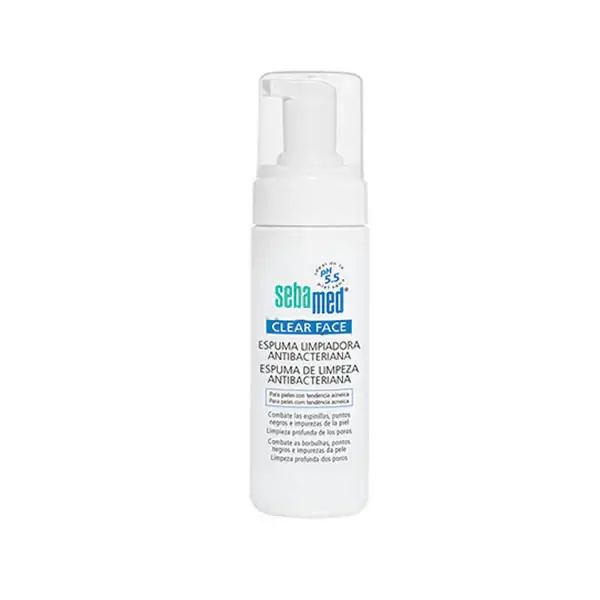 Schiuma detergente viso antibatterico Sebamed trasparente 150ml